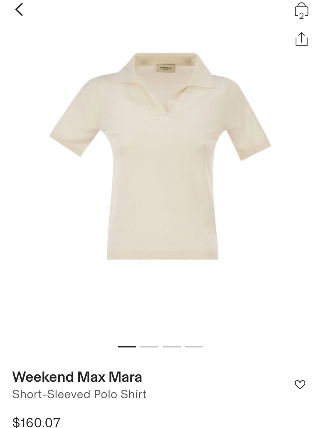 Maxmara Off-White Short-Sleeve Polo Knit